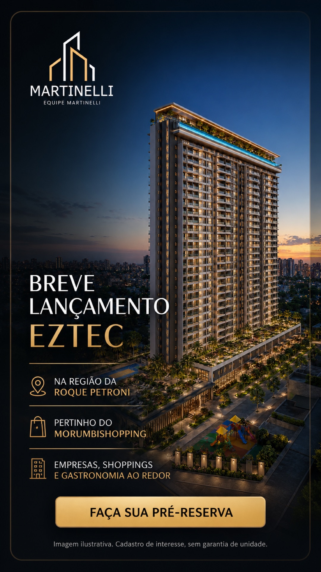 Material visual de localização da campanha Town Residences by Lindenberg