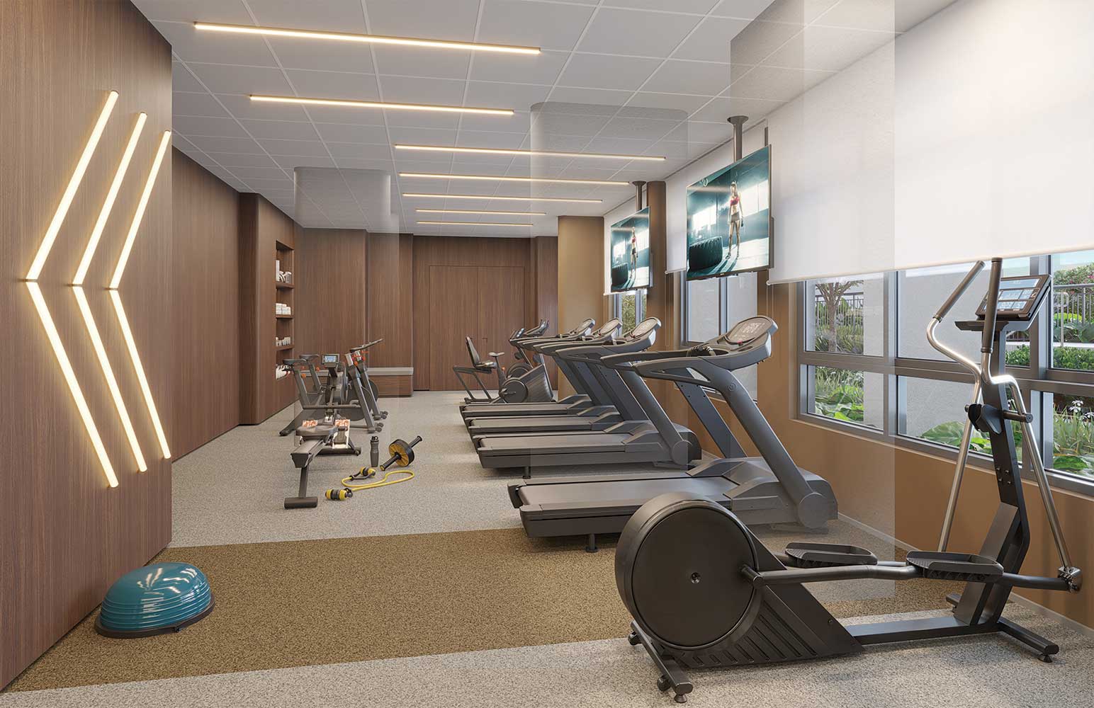 Espaço fitness do condomínio