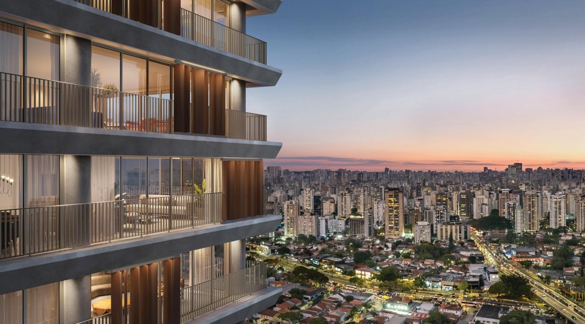 Vista da fachada e da cidade